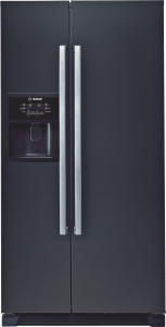 Bosch KAN58A50GB Freestanding Black American side by side fridge freezer